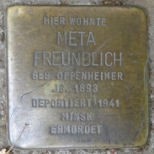 Stolperstein em memória de Meta Freundlich