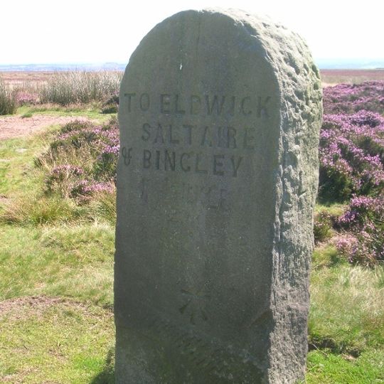 Milestone, Dales Way, Rombalds Moor at SE12744429