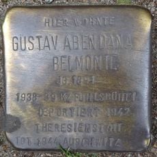 Stolperstein en memoria de Gustav Abendana Belmonte