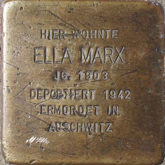 Stolperstein dedicated to Ella Marx