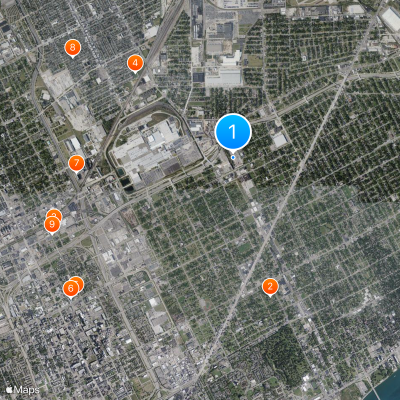 Packard Automotive Plant Karte