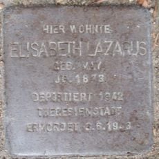 Stolperstein dedicated to Elisabeth Lazarus
