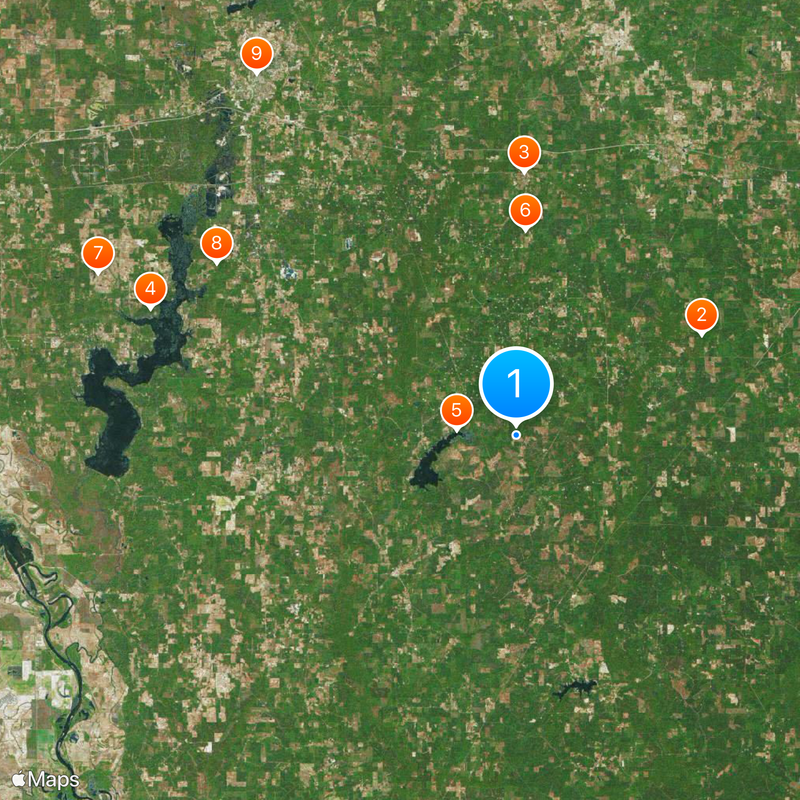 Parrocchia di Bienville Mappa