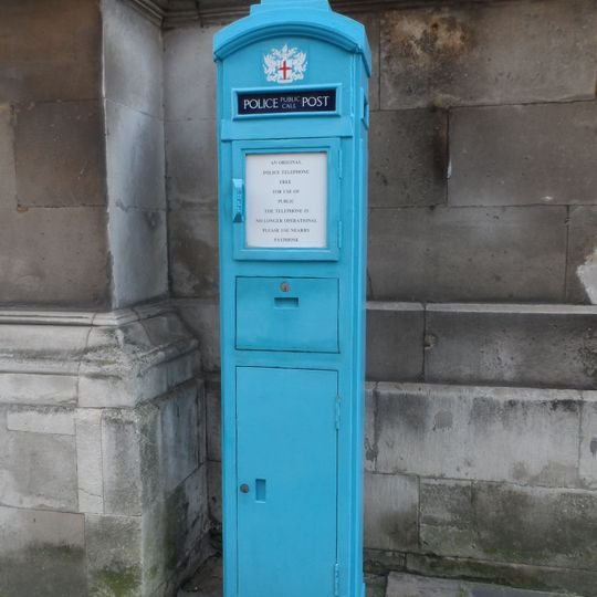 Police Public Callbox Outside St Lawrence Jewry Next To Guildhall