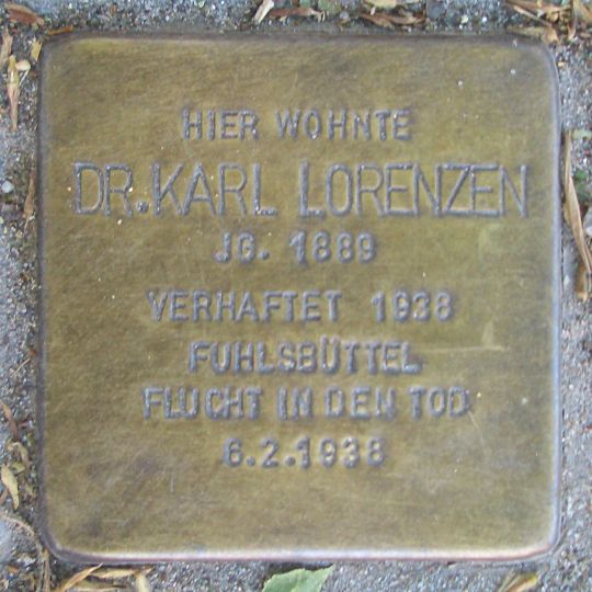 Stolperstein em memória de Karl Lorenzen