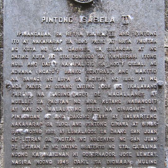 Isabella II Gate historical marker