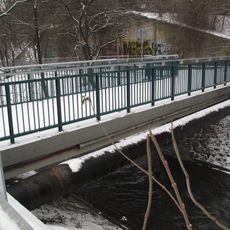 Lávka přes Rokytku pod východním koncem Pivovarnické ulice
