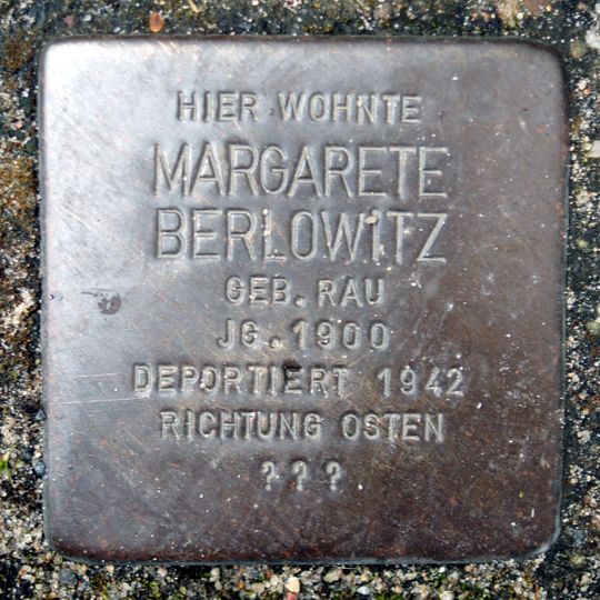 Stolperstein en memoria de Margarete Berlowitz