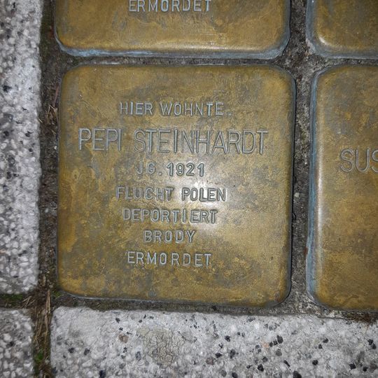 Stolperstein en memoria de Pepi Steinhardt