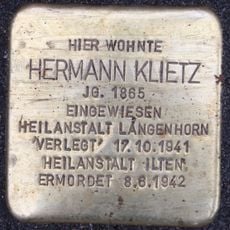 Stolperstein à la mémoire de Hermann Klietz