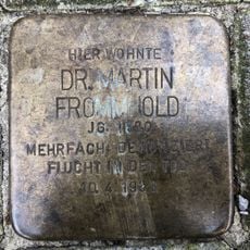 Stolperstein dedicated to Martin Frommhold