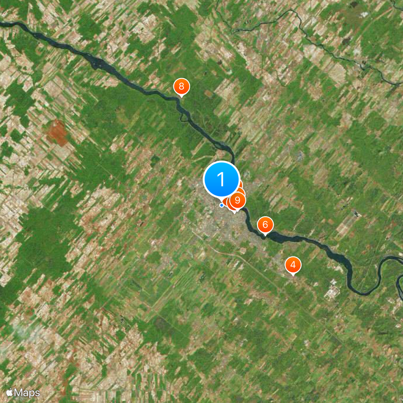 Drummondville Mappa
