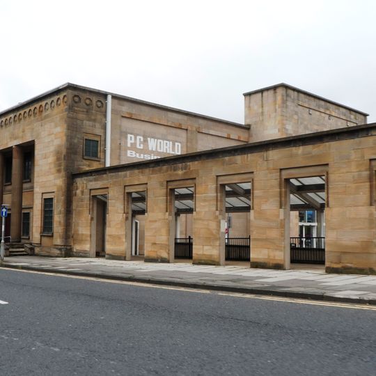 Municipal Baths And Transport Depot With Low Retaining Walls To Sides