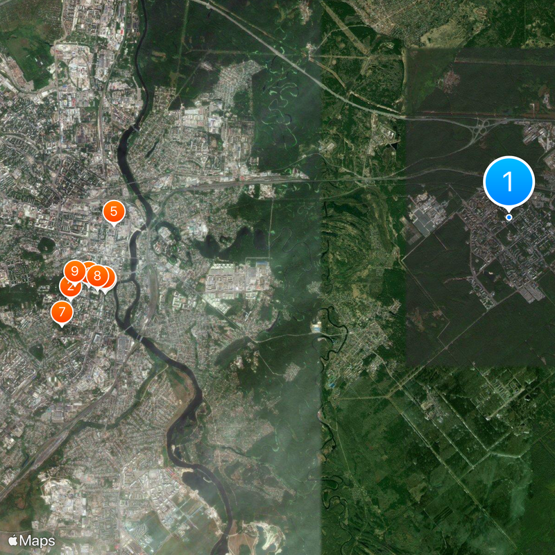 Zarechny Map