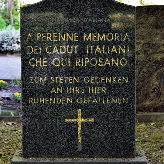 Memorial stone for the fallen Italian soldiers of the Second World War