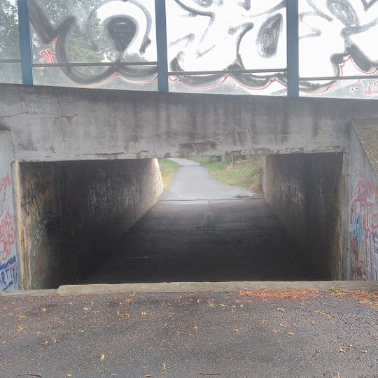 Underpass under Unhošťská street in Kročehlavy