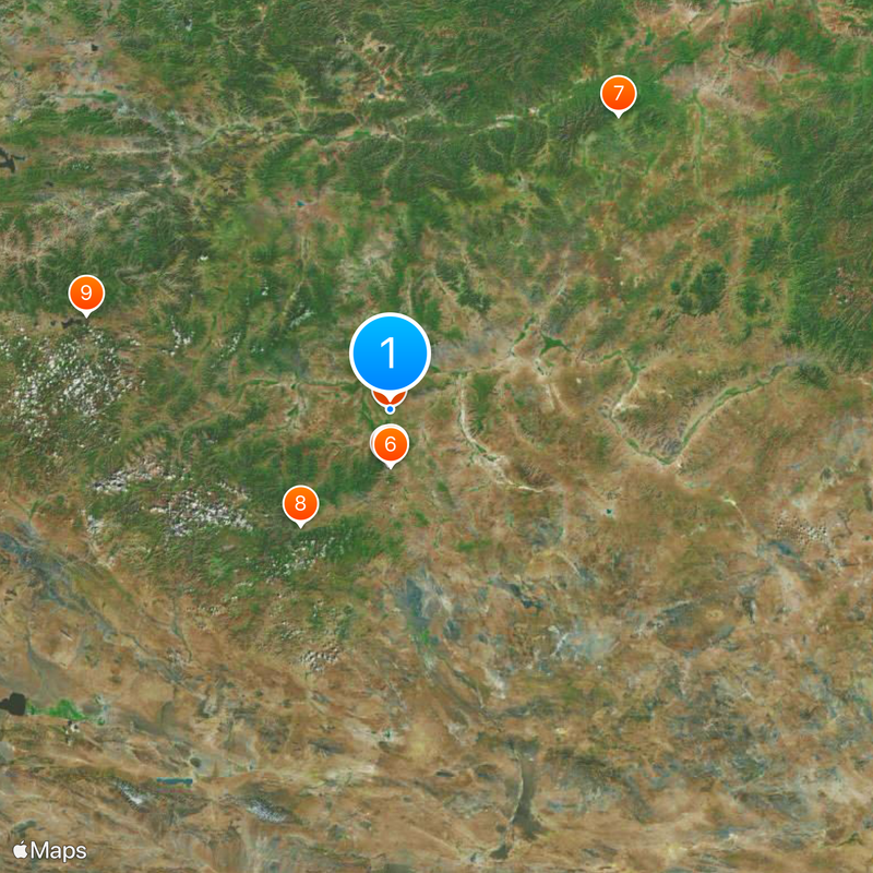 Inscriptions de l'Orkhon Carte