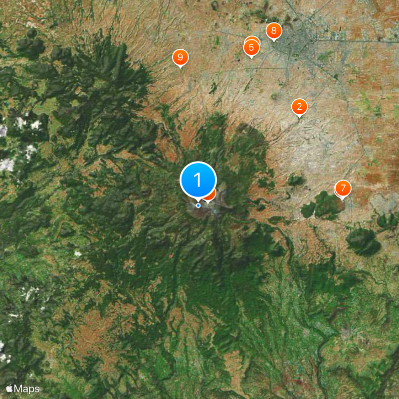 Nevado de Toluca Carte