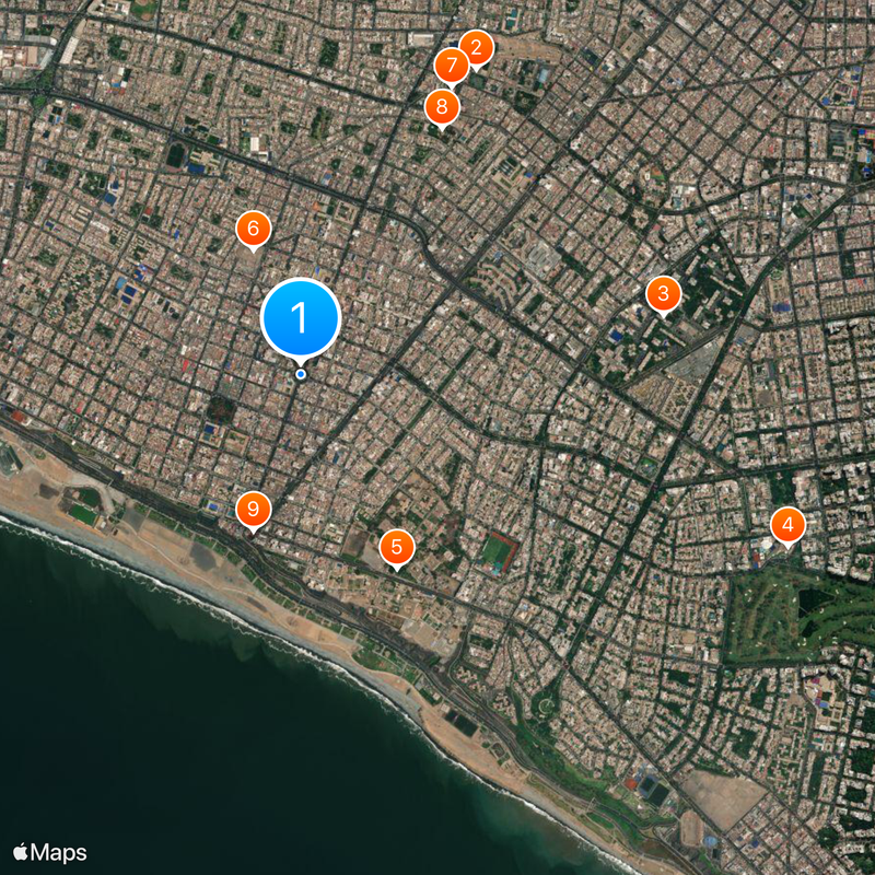 Magdalena del Mar Mappa