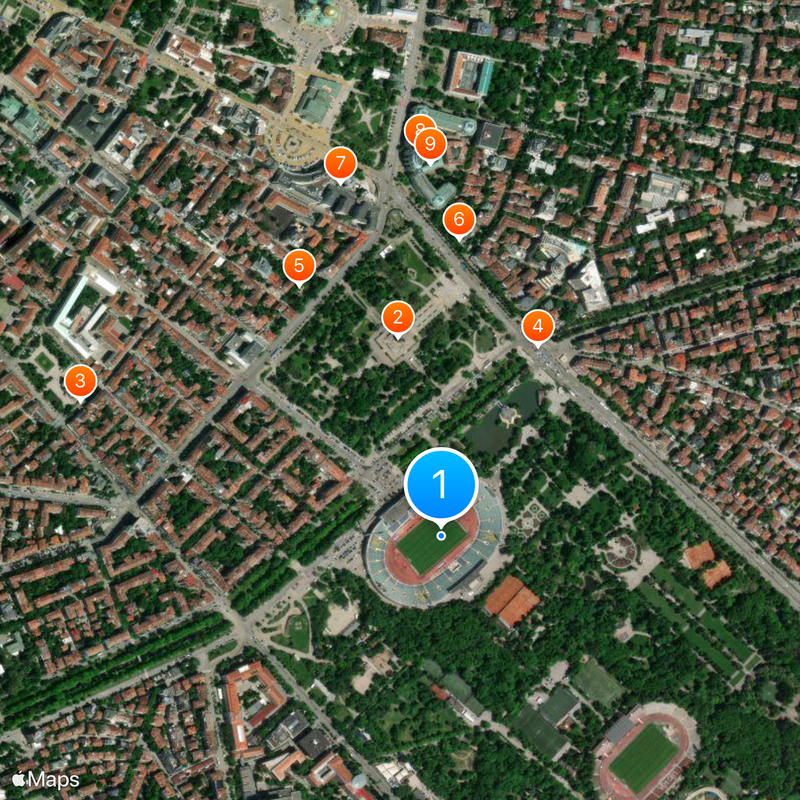 Estadio Nacional Vasil Levski Mapa