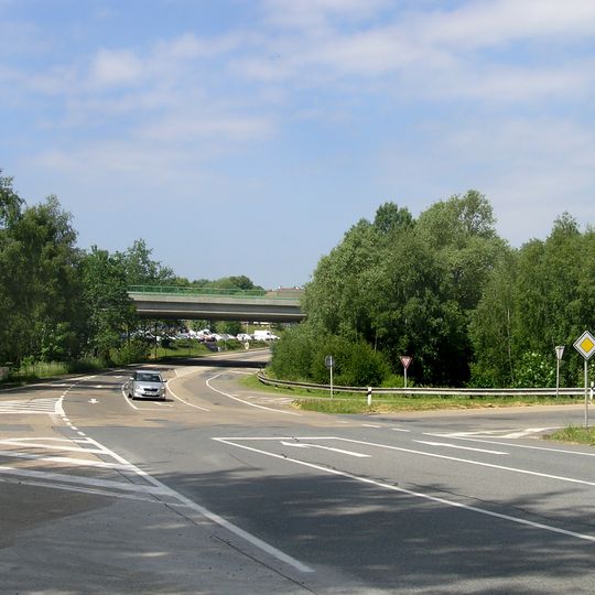 Most silnice I/3 přes silnici II/121 ve Voticích