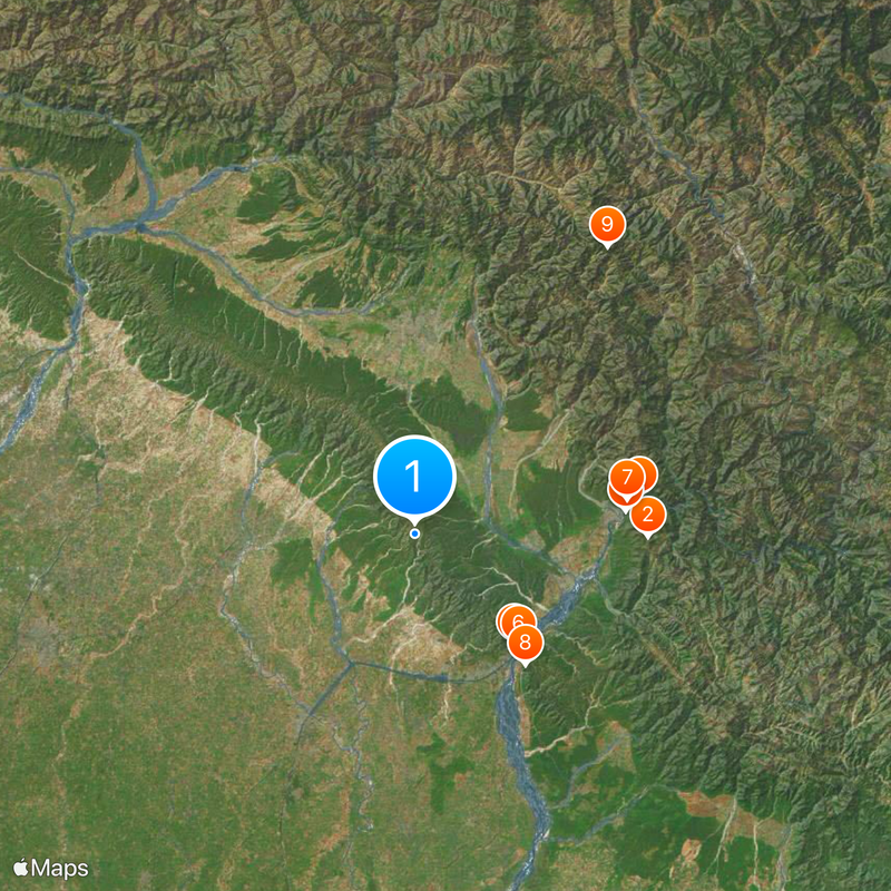 Rajaji National Park Mapa