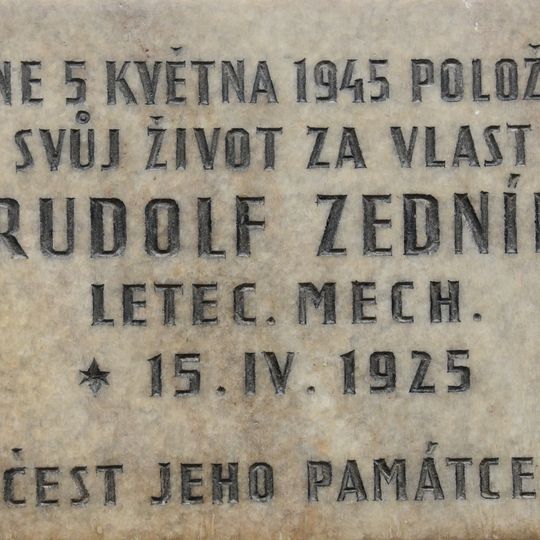 Pamětní deska Rudolfa Zedníka na domě Senovážná 996/6 v Praze