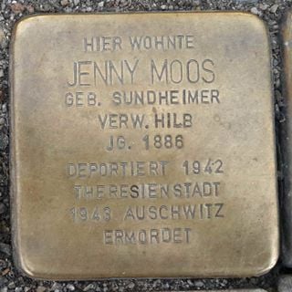 Stolperstein dedicated to Jenny Moos