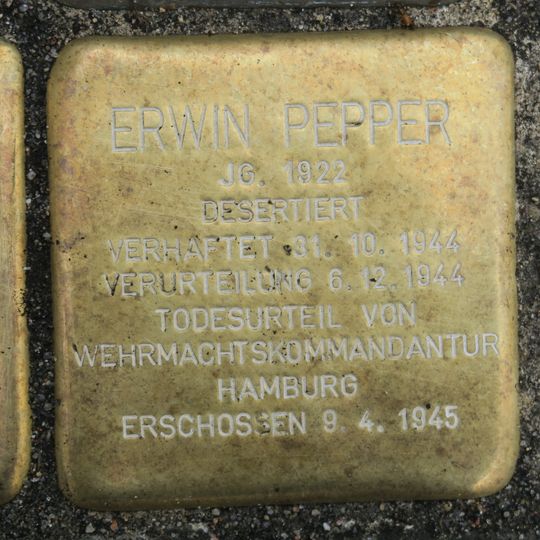 Stolperstein en memoria de Erwin Pepper