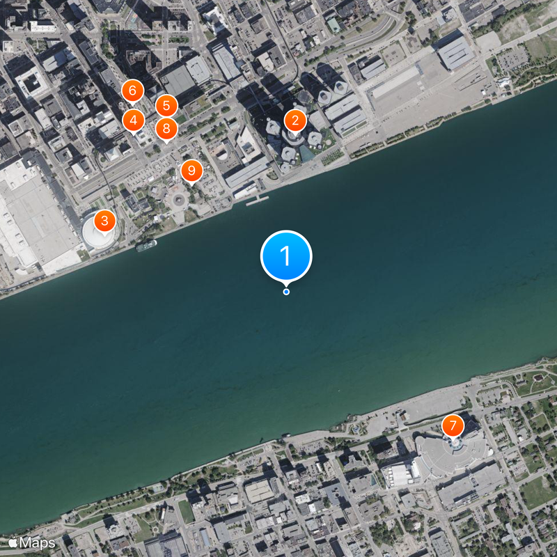 Detroit–Windsor Tunnel Map