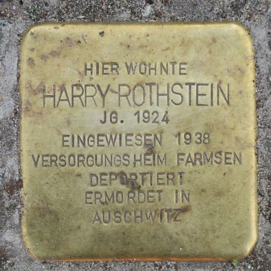 Stolperstein en memoria de Harry Rothstein