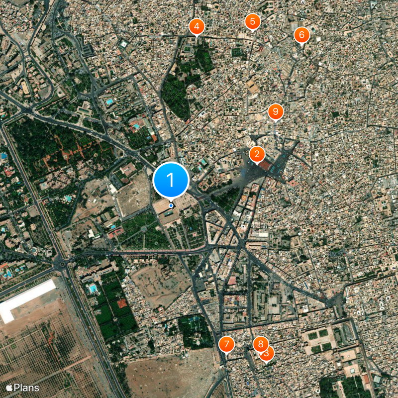 Mesquita de Koutoubia Mapa