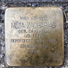 Stolperstein en memoria de Meta Zacharias
