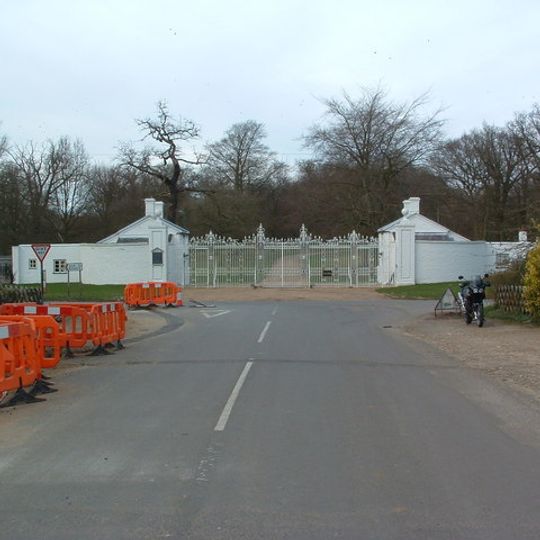Houghton Hall South Lodges With Gates, Gate Piers And Walls Attached
