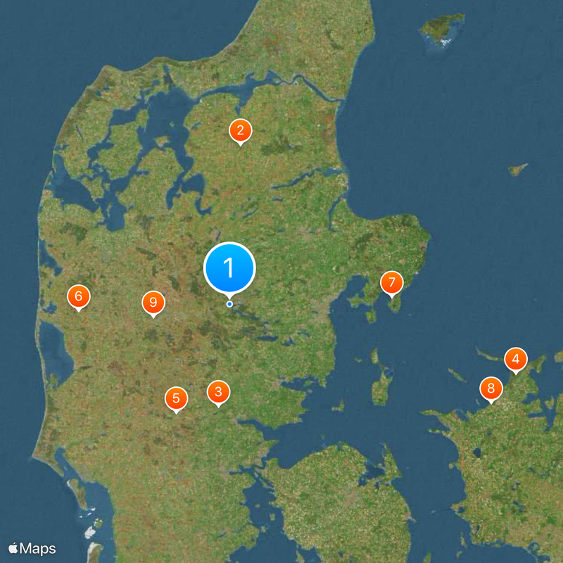 Central Denmark Map