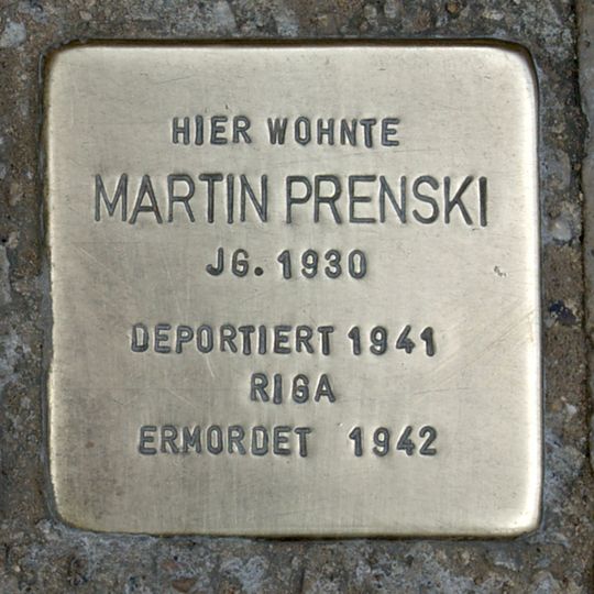 Stolperstein en memoria de Martin Prenski