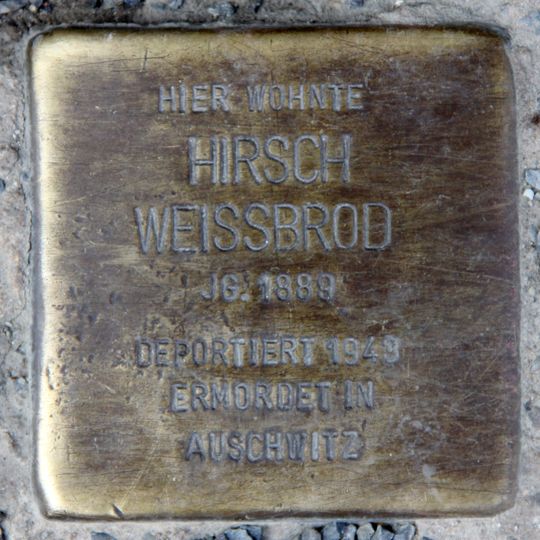 Stolperstein em memória de Hirsch Weissbrod