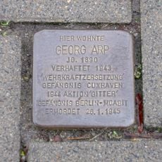 Stolperstein en memoria de Georg Arp