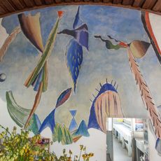 Wandmalerei im Wintergarten der Hofgärtnerei