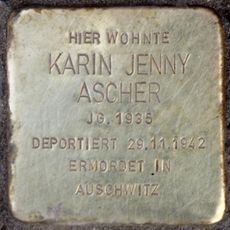 Stolperstein en memoria de Karin Jenny Ascher