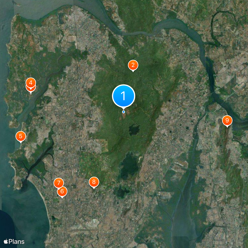 Kanheri-Höhlen Karte