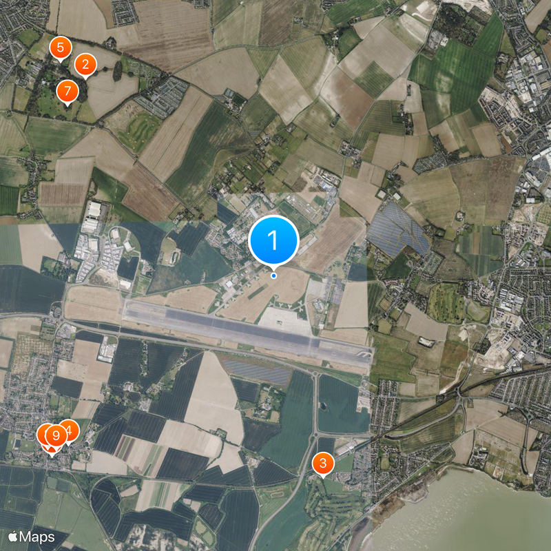 RAF Manston Map