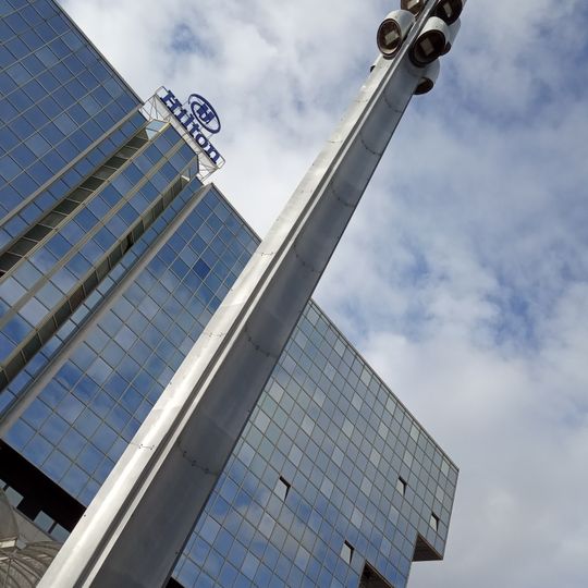 Sculpture in front of Hotel Hilton