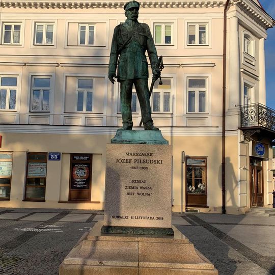Józef Piłsudski monument in Suwałki