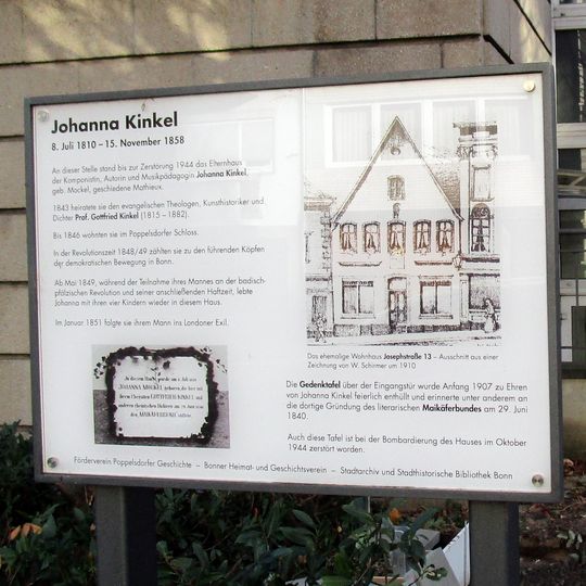 Informationstafel Johanna Kinkel
