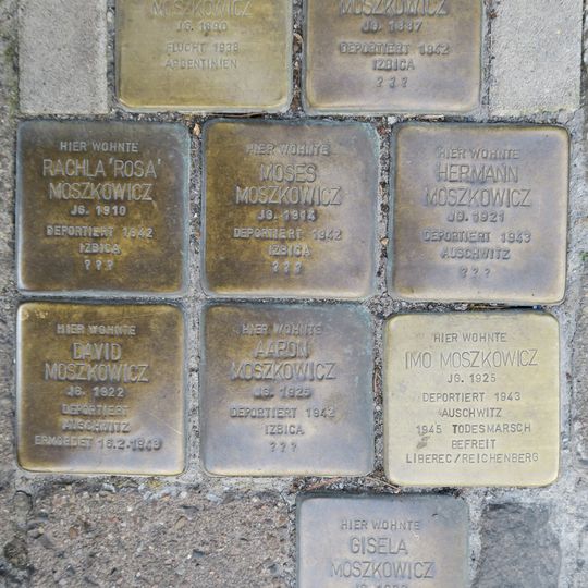 Stolperstein en memoria de Aaron Moszkowicz