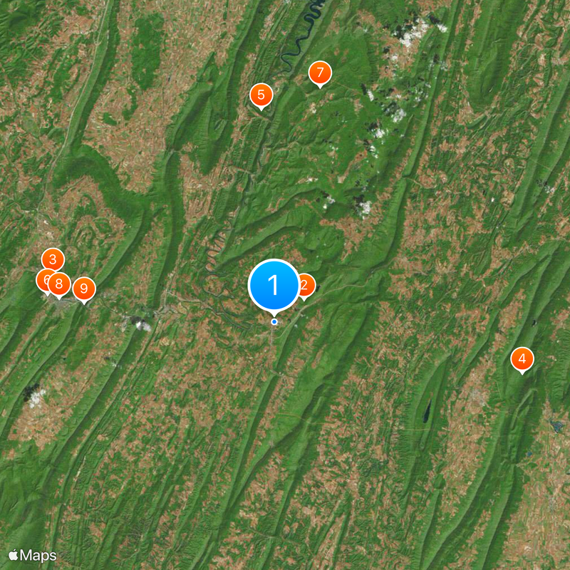 Breezewood Map