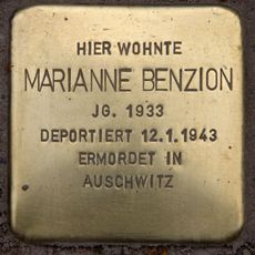 Stolperstein en memoria de Marianne Benzion