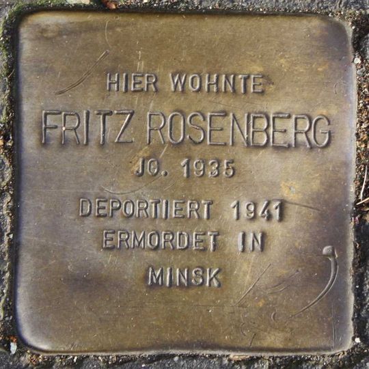 Stolperstein à la mémoire de Fritz Rosenberg
