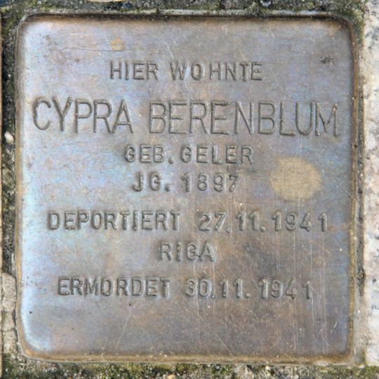 Stolperstein für Cypra Berenblum